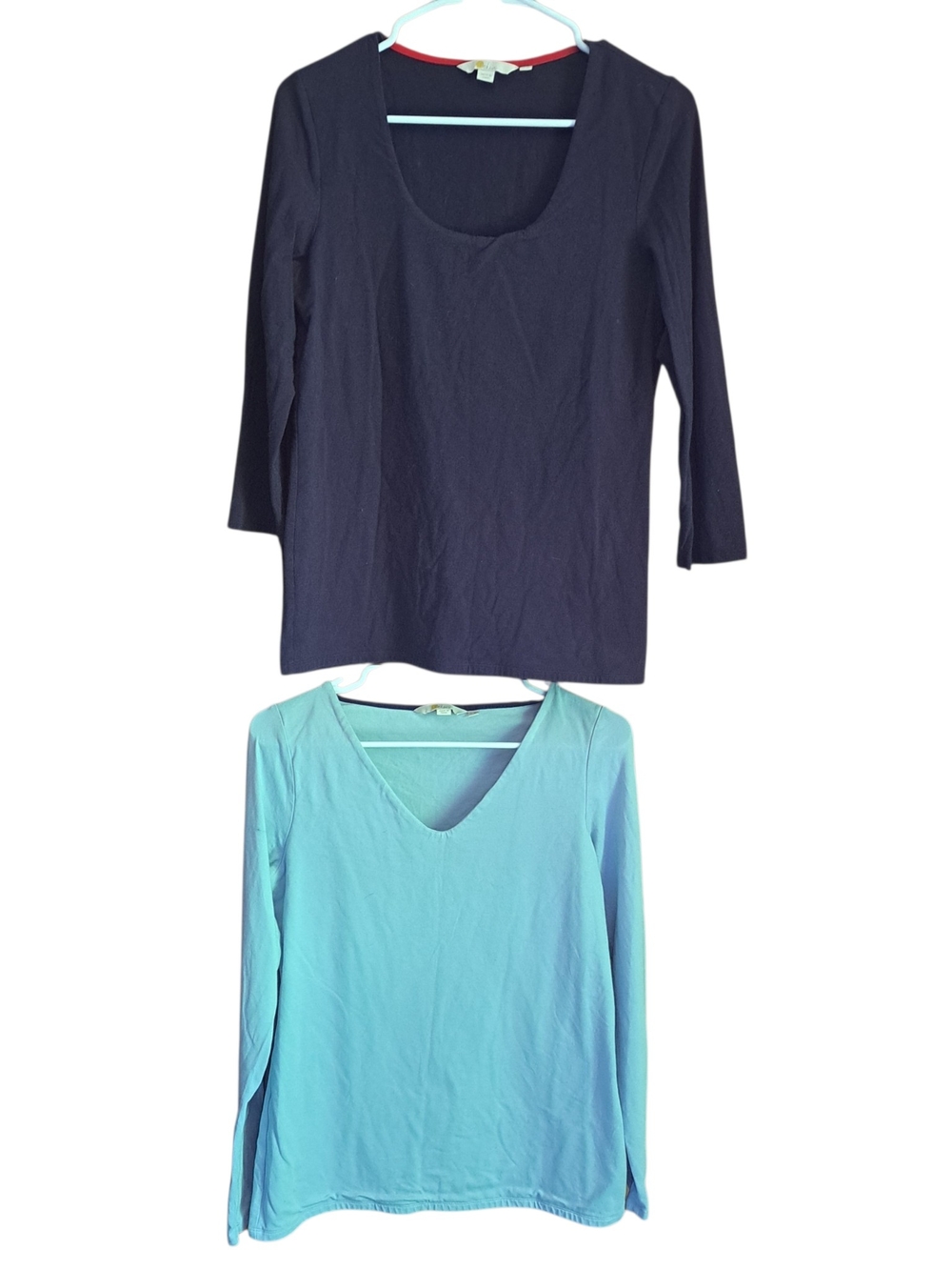Boden Women’s Long Sleeve Top Bundle 2pc Blue Stretch Casual Shirts Size US 10